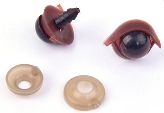 Bezpečnostní oči s víčky 10 mm červené