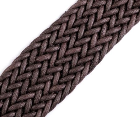 Popruh bavlněný proplétaný 30mm hnědý