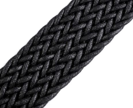 Popruh bavlněný proplétaný 30mm černý