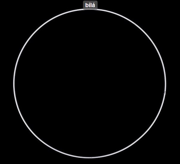 Kovový kruh bílý pro lapač snů 25 cm