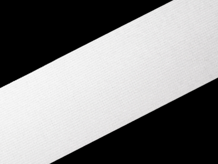 Guma - pruženka plochá 30 mm bílá