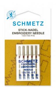Strojové jehly SCHMETZ embroidery 75 - 90