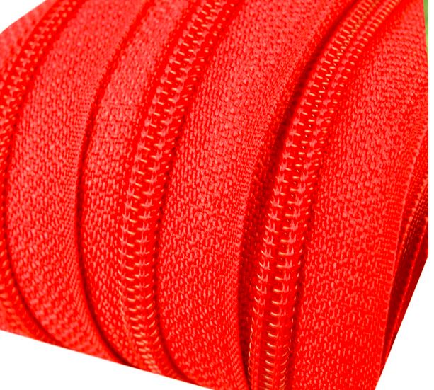 Metrážový zip spirálový 3mm neonově růžový 336