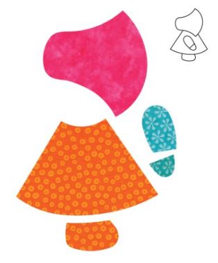 Sunbonnet Sue - řezání na raznici