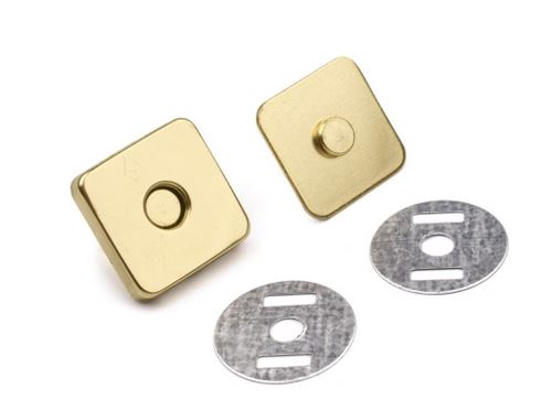 Zapínání magnetické 18mm zlaté čtvercové