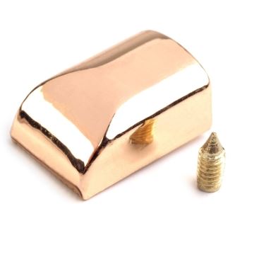 Koncovky na šnůrky hranatá zlatá 10x14 mm