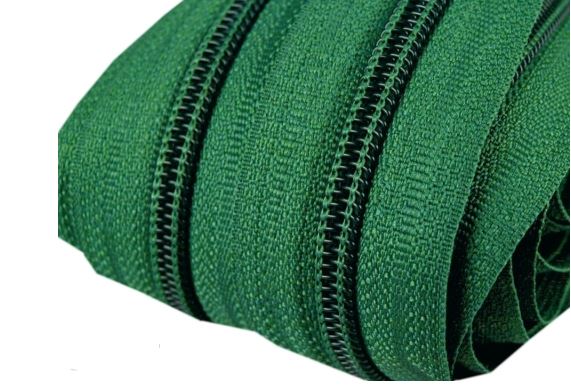 Metrážový zip spirálový 5mm zelený 242