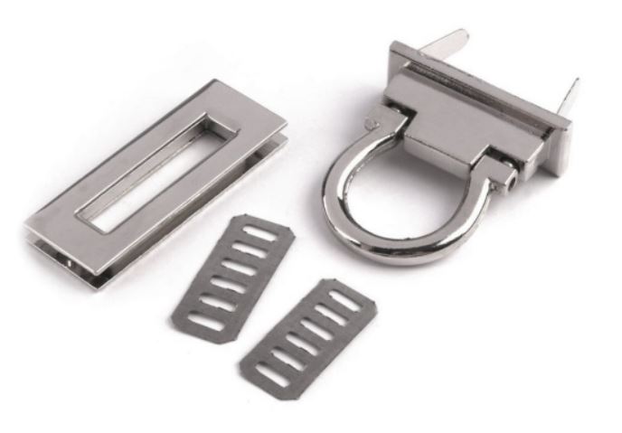 Zapínání kabelkové 17x45 mm platina