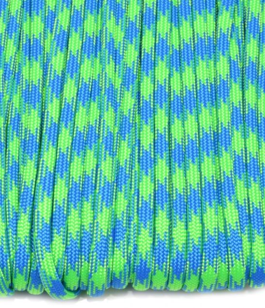 Šňůra paracord zeleno-modrá X124