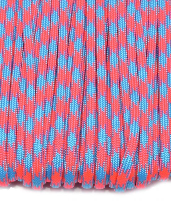 Šňůra paracord růžovo-tyrkysová X126