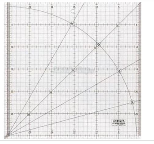 Rastrové pravítko OLFA 30 x 30 cm