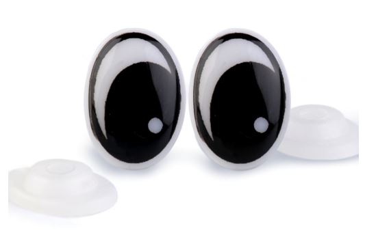 Bezpečnostní oči 11 x 15 mm černé