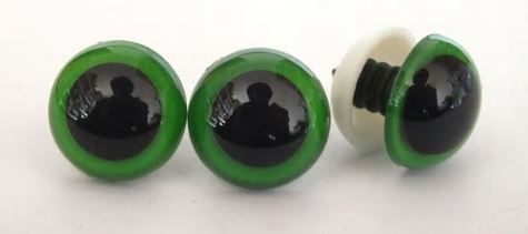 Bezpečnostní oči 10 mm zelené