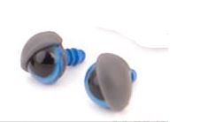 Bezpečnostní oči s víčky 12 mm modré