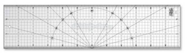 Rastrové pravítko OLFA 15 x 60 cm