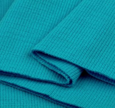 Elastický náplet žebrovaný tmavě tyrkysový 35