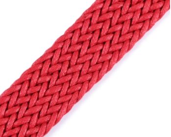 Popruh bavlněný proplétaný 30mm červený