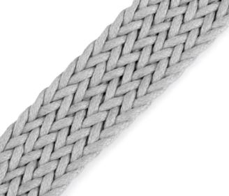 Popruh bavlněný proplétaný 30mm světle šedý