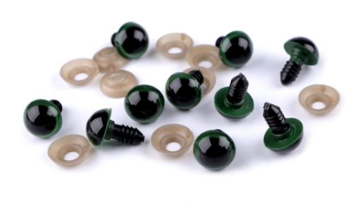 Bezpečnostní oči 14 mm zelené