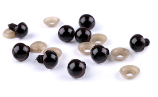 Bezpečnostní oči 14 mm hnědé