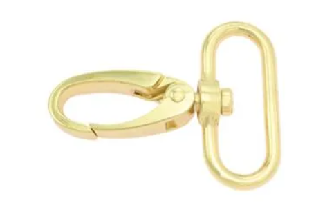 Karabina kulatá 30mm zlatá otočná