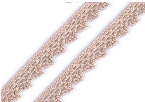 Bavlněná krajka tmavší béžová 550008