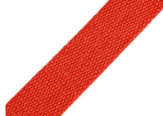 Popruh bavlněný 30mm oranžový