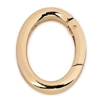 Karabina oválná 29mm zlatá