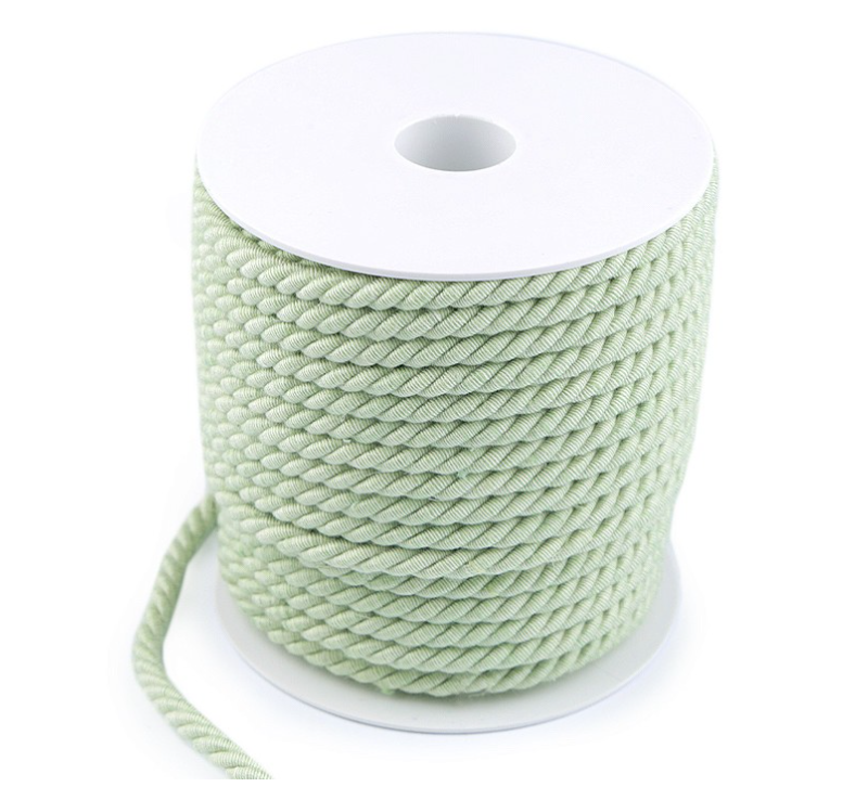 Šňůra kroucená 6mm dvoubarevná zelená