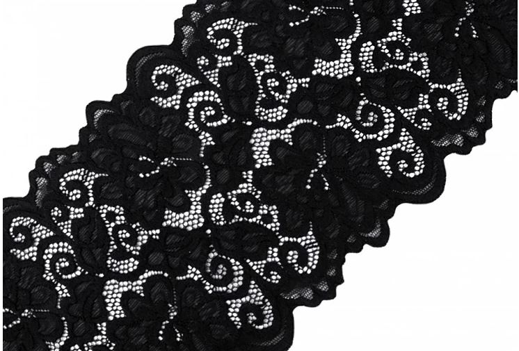 Pružná krajka 550016 šíře 150MM černá