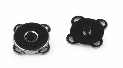 Zapínání magnetické 10mm černý nikl našívací