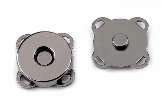 Zapínání magnetické 14mm černý nikl našívací