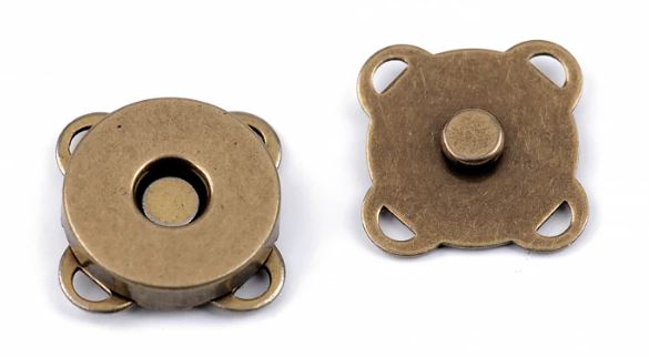 Zapínání magnetické 14mm staromosaz našívací