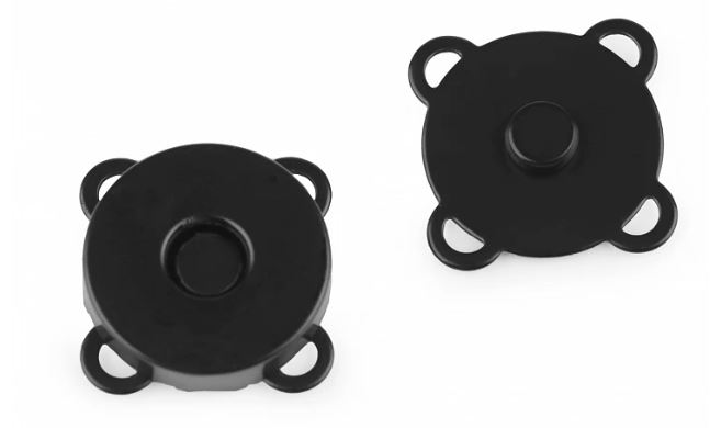 Zapínání magnetické 18mm černý lak našívací