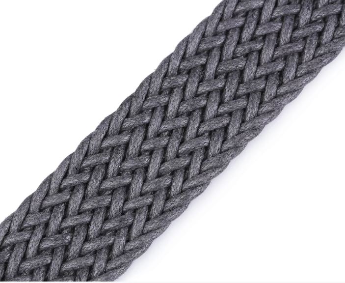 Popruh bavlněný proplétaný 30mm šedý