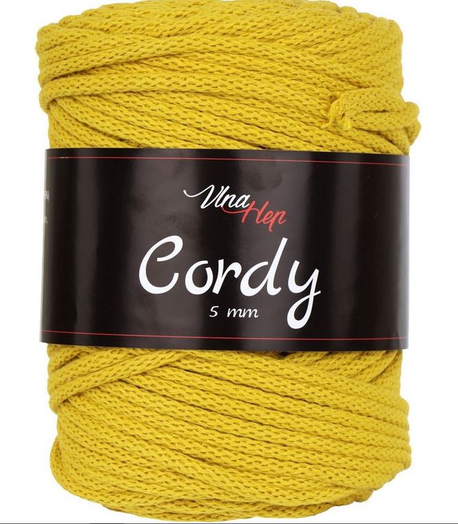 Vlna-Hep Cordy 5mm žlutá 8190