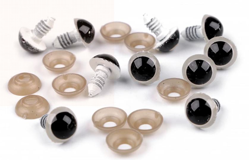 Bezpečnostní oči 14 mm bílé