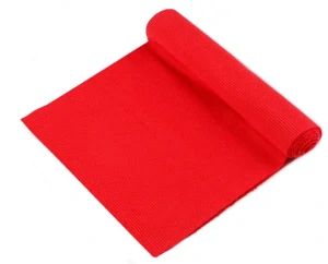 Elastický náplet žebrovaný jasně červený  54