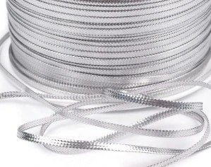 Dutinka lurexová 2,5mm stříbrná