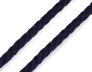 Šňůra bavlněná 7mm tmavě modrá 11