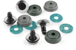 3D oči 20 mm glitrové tyrkysové