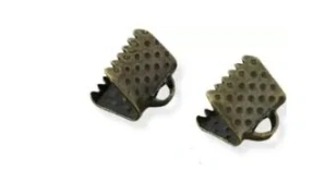 Koncovky na popruhy s očkem staromosaz 10 MM