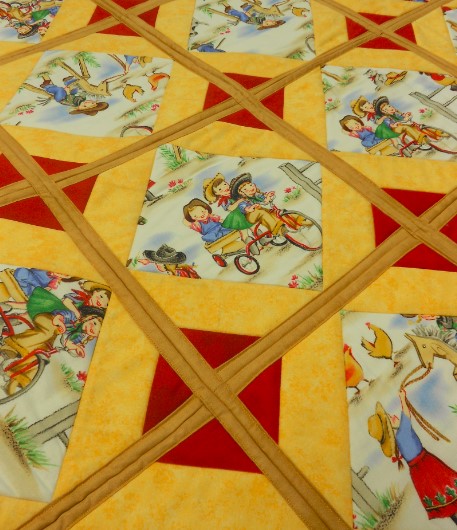 Kurz dětská deka (quilt as you go)